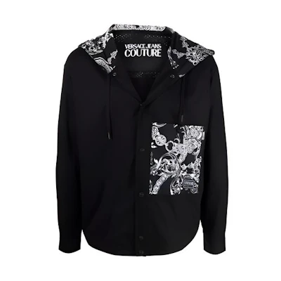 Versace FW21 Baroque Print Zip Jacket Black 71GAS403-N0003-899