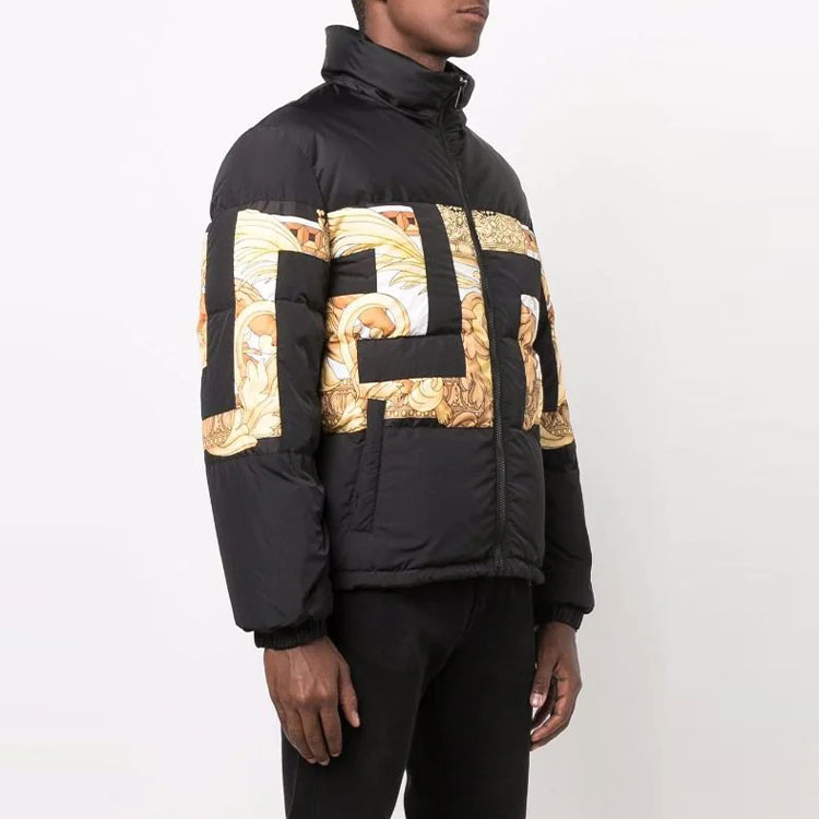 Purchase VERSACE FW21 Greek Print Down Jacket Winter Black. 10010351-A00707-6B120