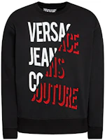 Versace FW21 Letter Print Crewneck Long Sleeve Sweatshirt Black 71GAIF04-CF00F-899 Versace FW21 Letter Print Crewneck Long Sleeve Sweatshirt Black 71GAIF04-CF00F-899