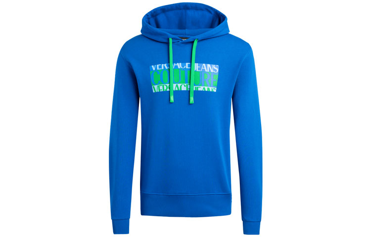 Versace FW21 Logo Hoodie Blue 71GAIT03-CF00T-243
