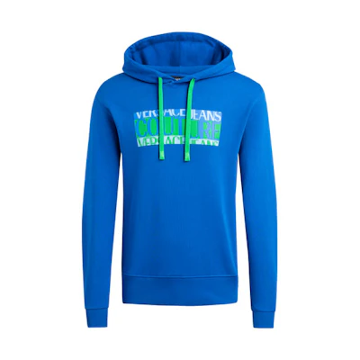 Versace FW21 Logo Hoodie Blue 71GAIT03-CF00T-243