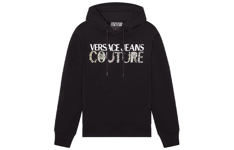 Versace FW21 Logo Long-Sleeve Sweatshirt Black E71HAIF04-ECF00F-E899