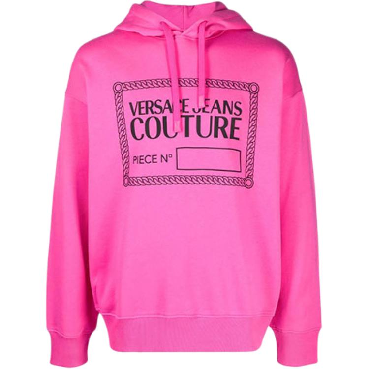 Versace FW21 Logo Print Sweatshirt Purple Red Mens 71GAIT04-CF00T-G55