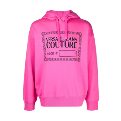 Versace FW21 Logo Print Sweatshirt Purple Red Mens 71GAIT04-CF00T-G55