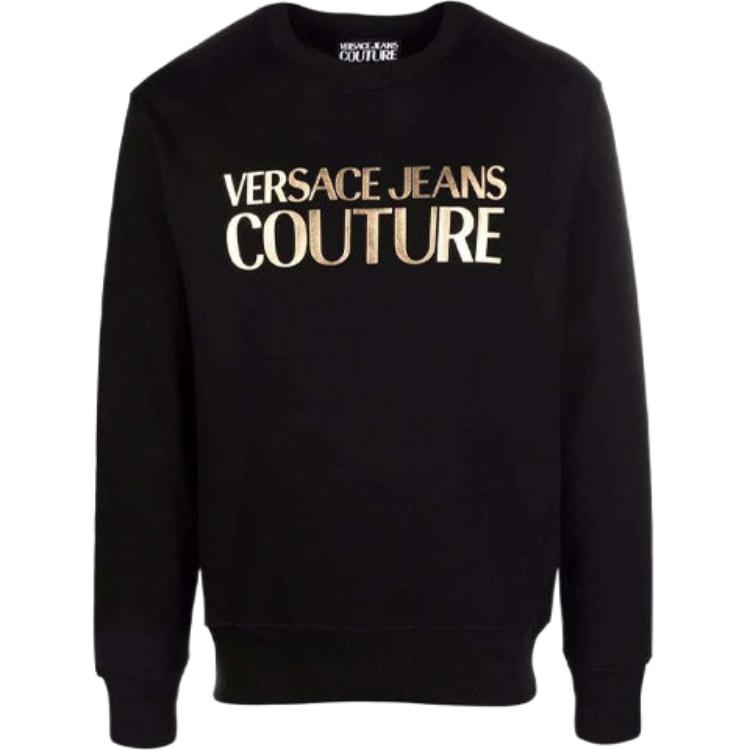 Versace FW21 Metallic Logo Print Sweatshirt Men’s Black 71GAIT08-CF00T-G89
