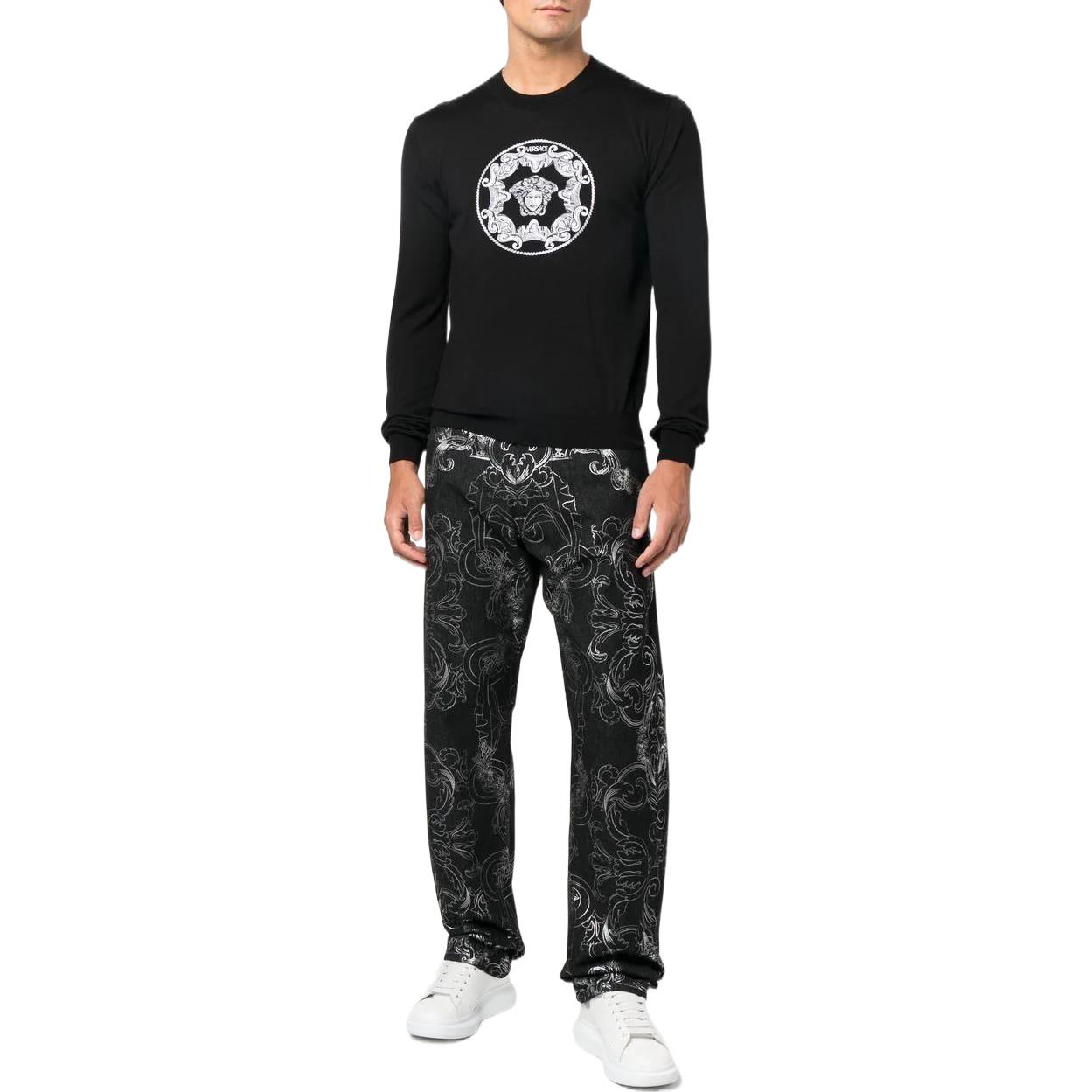 VERSACE FW22  Baroque Print Black Denim Jeans. 1006372-1A04347-2D550 圖 4