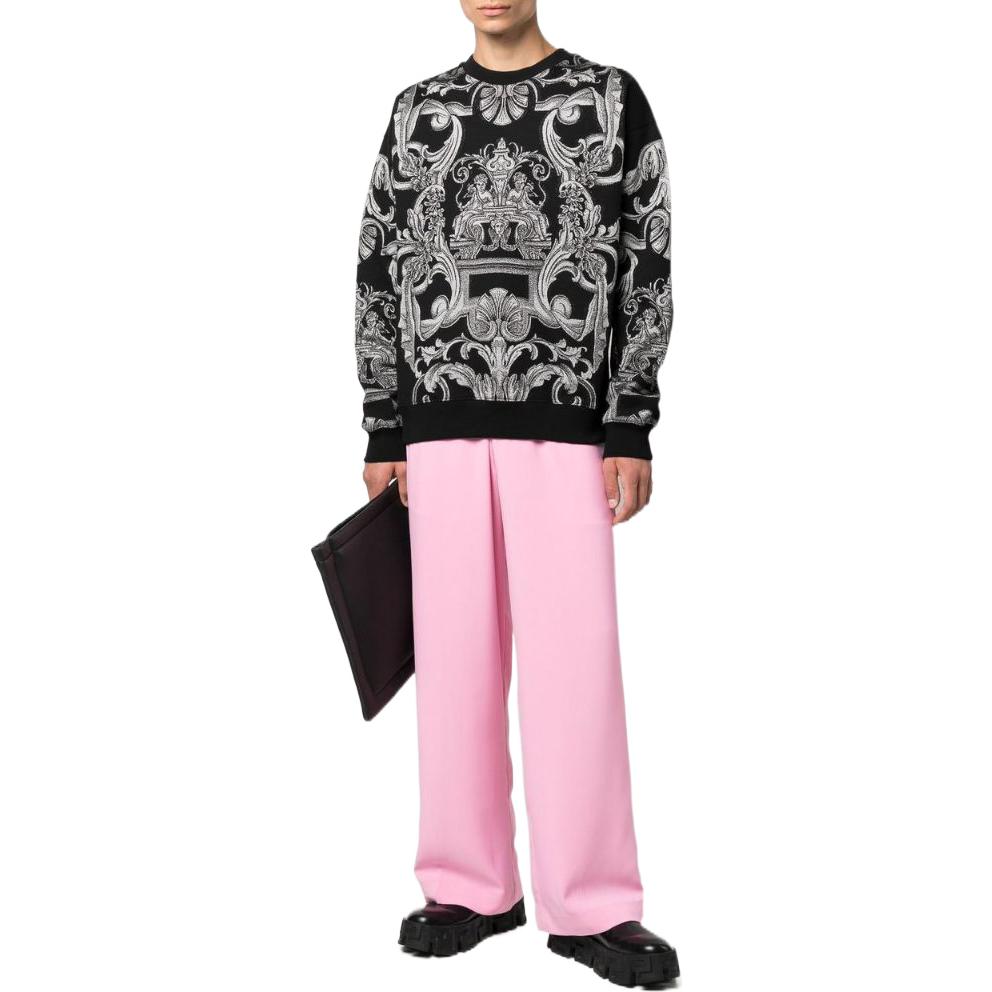 VERSACE FW22  Baroque Print Crewneck Sweatshirt Black 10064931A045042B900 圖 3