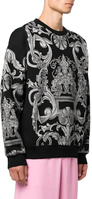 VERSACE FW22 Baroque Print Crewneck Sweatshirt Black 10064931A045042B900 Purchase VERSACE FW22 Baroque Print Crewneck Sweatshirt Black 10064931A045042B900