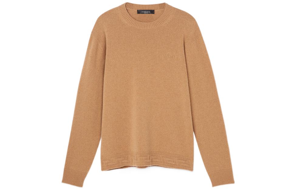 VERSACE FW22  Beige Knit Sweater with Embroidered Logo. 10062331-A042511-N700 圖 2
