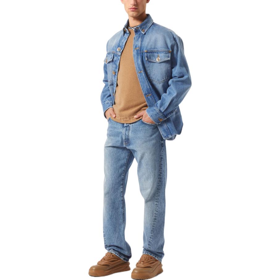 VERSACE FW22  Beige Knit Sweater with Embroidered Logo. 10062331-A042511-N700 圖 3