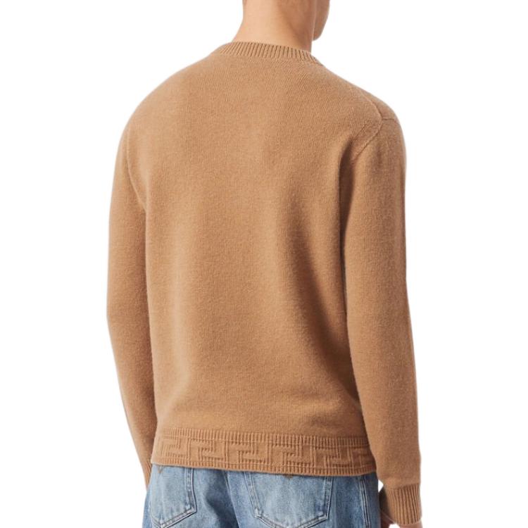 VERSACE FW22  Beige Knit Sweater with Embroidered Logo. 10062331-A042511-N700 圖 4