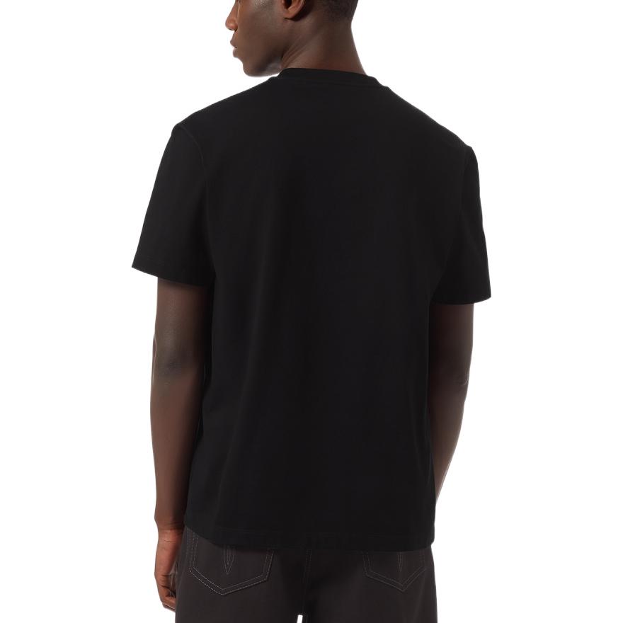 Purchase VERSACE FW22 黑色圓領短袖T恤 字母印花設計 1006447-1A04416-1B000