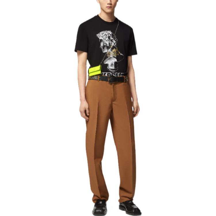 VERSACE FW22  Black Crewneck Logo Print Short Sleeve T-Shirt 1008485-1A06067-1B000 圖 3