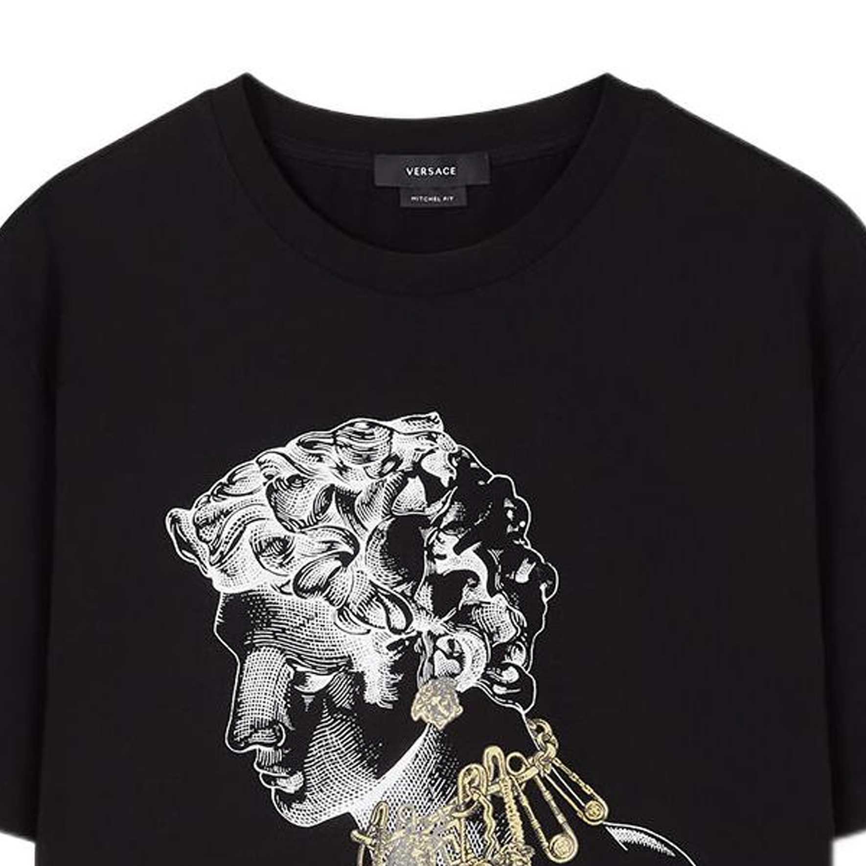 VERSACE FW22  Black Crewneck Logo Print Short Sleeve T-Shirt 1008485-1A06067-1B000 圖 6