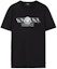 Order VERSACE FW22 Black Crewneck T-Shirt with Logo Letter Print 1008461-1A06051-1B000