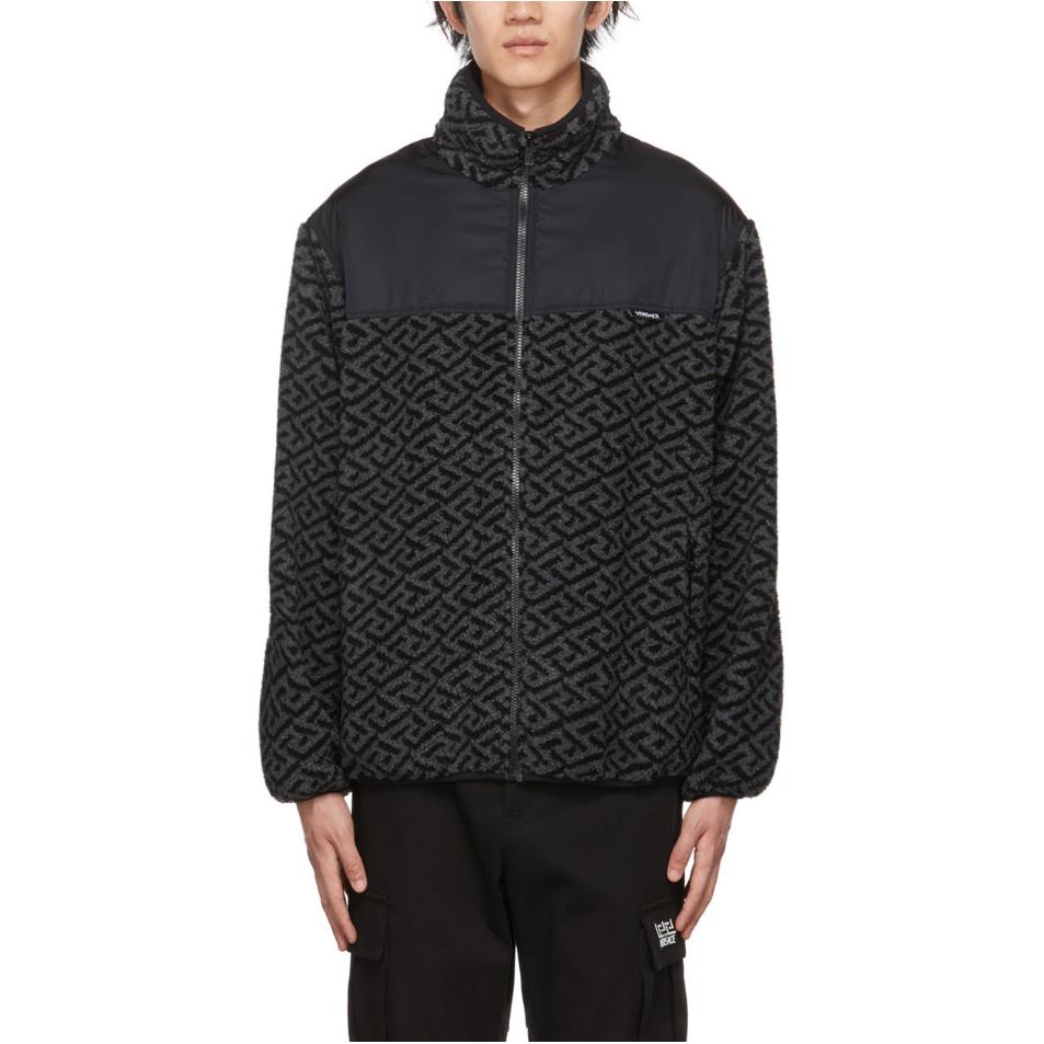 VERSACE FW22  Black Geometric Print Zip-Up Jacket. 10065171-A04530-2E160 圖 5