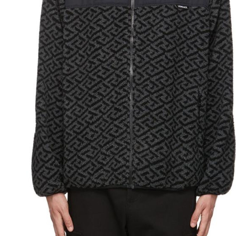 VERSACE FW22  Black Geometric Print Zip-Up Jacket. 10065171-A04530-2E160 圖 7