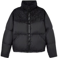 VERSACE FW22 Black Logo High-Neck Puffer Jacket with Zipper. 1007464-1A06182-1B000 VERSACE FW22 Black Logo High-Neck Puffer Jacket with Zipper. 1007464-1A06182-1B000