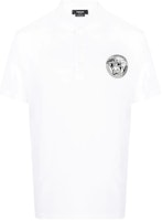 VERSACE FW22 Black Logo Patch Short Sleeve Polo Shirt. 1006930-1A04917-1W000 VERSACE FW22 Black Logo Patch Short Sleeve Polo Shirt. 1006930-1A04917-1W000