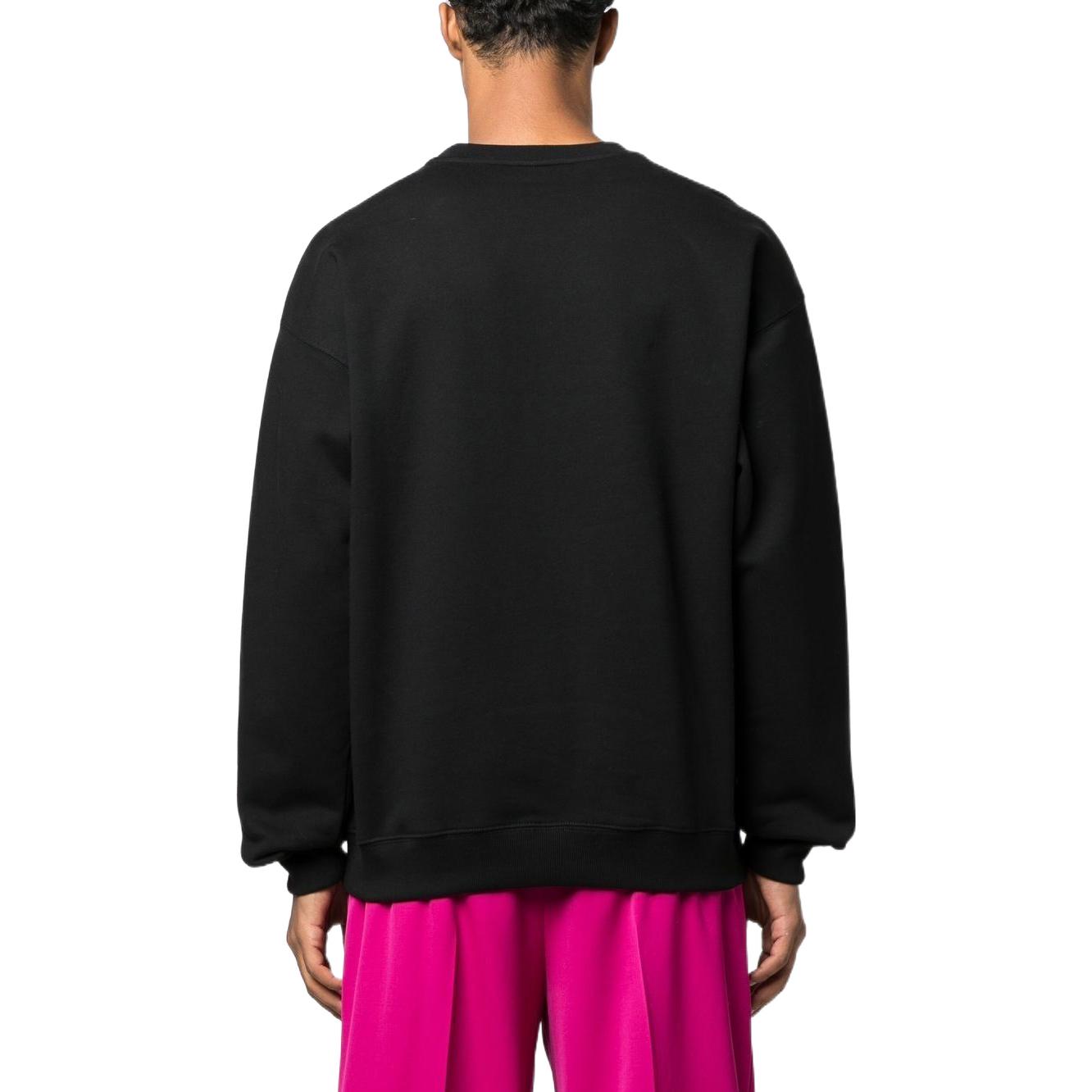 VERSACE FW22  Black Logo Print Crewneck Pullover Sweatshirt. 1006985-1A04970-1B000 圖 5