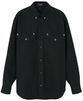 VERSACE FW22 Black Long Sleeve Single-Breasted Shirt 1006062-1A01816-1B000 VERSACE FW22 Black Long Sleeve Single-Breasted Shirt 1006062-1A01816-1B000