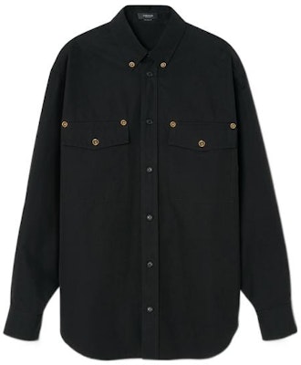 VERSACE FW22 Baju Hitam Lengan Panjang Berkancing Single 1006062-1A01816-1B000 Buy VERSACE FW22 Baju Hitam Lengan Panjang Berkancing Single 1006062-1A01816-1B000