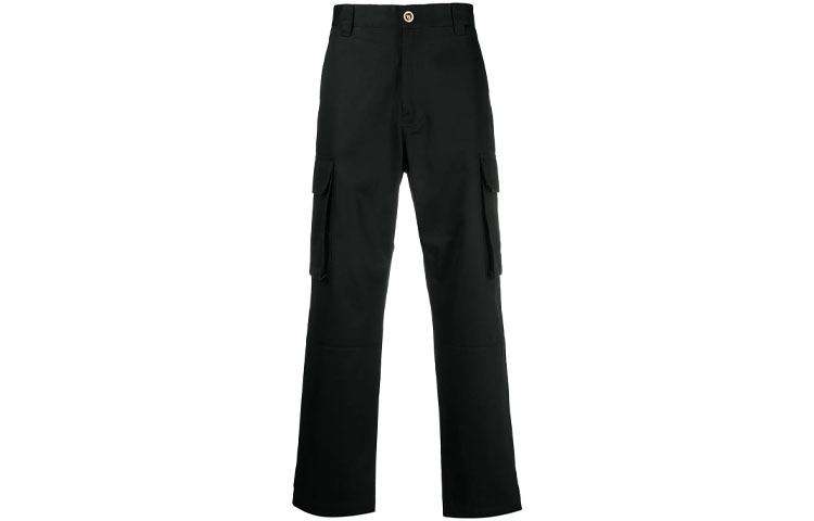 Order VERSACE FW22  Black Loose Fit Straight Casual Pants 1006939-1A05084-1B000