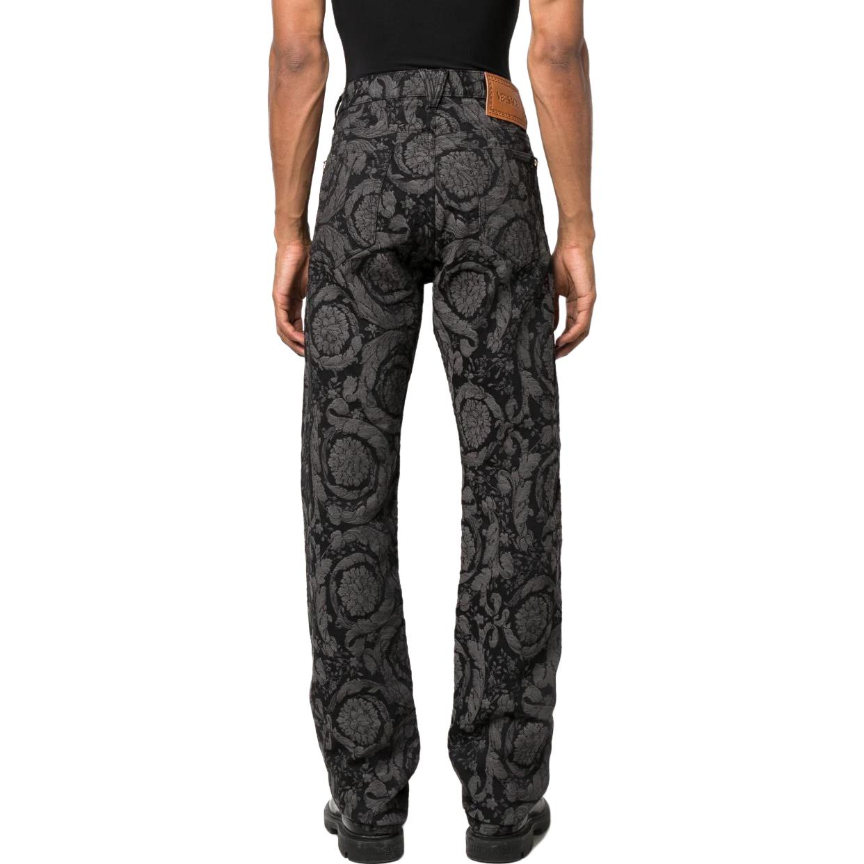 VERSACE FW22  Black Mid-Rise Straight-Leg Printed Denim Jeans 1007837-1A07719-2D860 圖 5