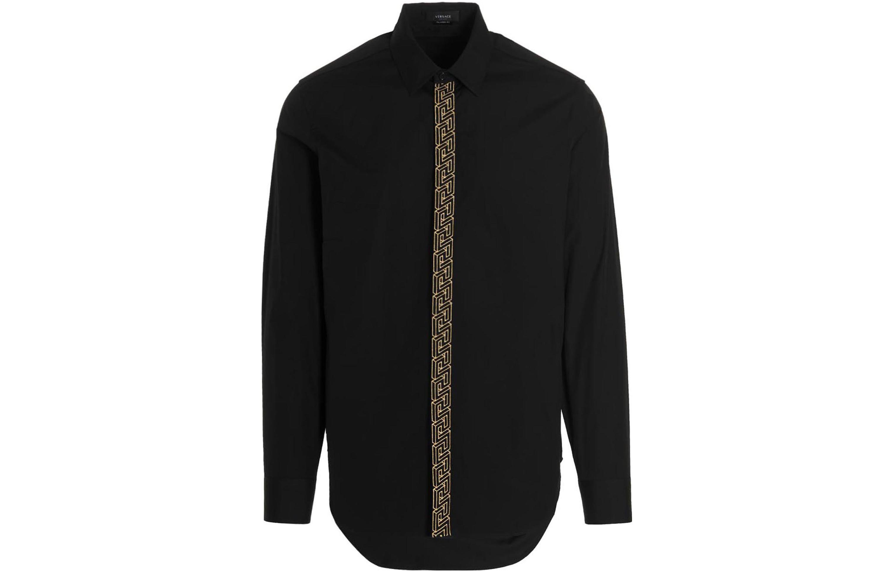 Versace FW22  Black Pattern Print Long Sleeve Collared Shirt 1006376-1A04354-2B130 圖 2