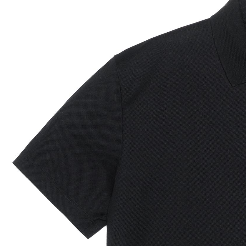 Cheap VERSACE FW22  Black Polo Shirt with Embroidered Lettering 1008503-1A06081-1B000