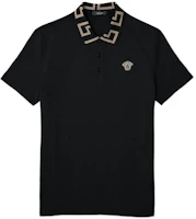 Order VERSACE FW22 黑色刺繡Logo設計Polo衫 A87402-1A06199-1B000