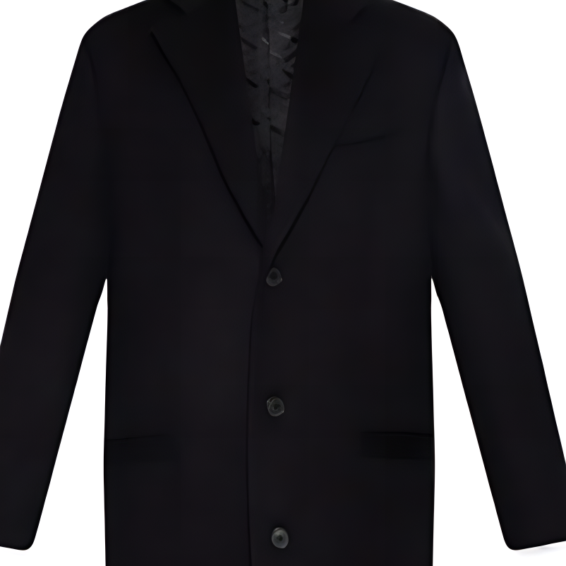 Details for ヴェルサーチ FW22 ブラック シングルブレスト ストレートカラーコート. 1006962-1A04931-1B000