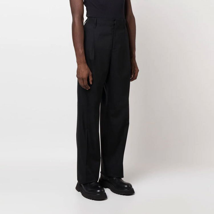 Purchase VERSACE FW22 黑色斜紋直筒休閒長褲 1006714-1A03848-1B000