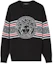 Order ヴェルサーチ FW22 ブラック ストライプ ジャカード プルオーバー ニット セーター 1007981-1A05695-1B000