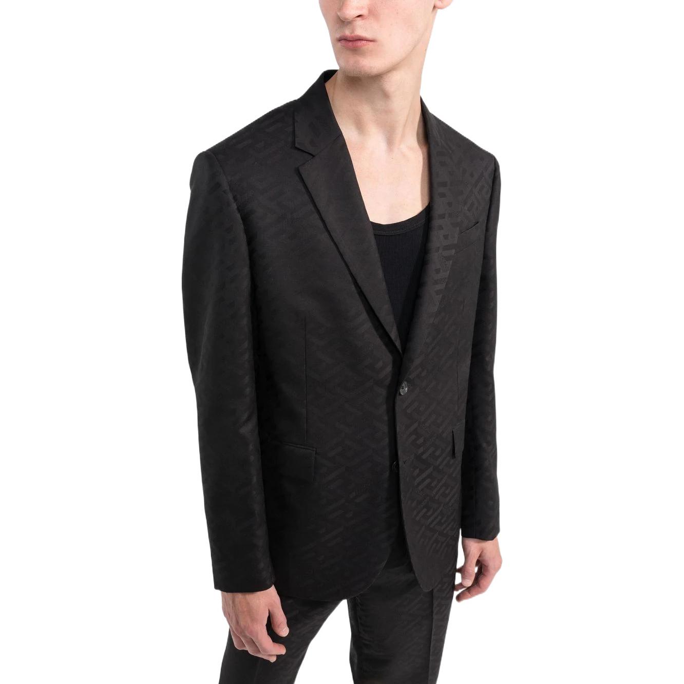 Details for 베르사체 FW22 블랙 울 싱글브레스트 롱슬리브 블레이저. 1006009-1A04315-1B000