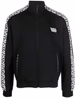 VERSACE FW22 Black Zip-Up Jacket with Logo Print. 10021001A016232W020 VERSACE FW22 Black Zip-Up Jacket with Logo Print. 10021001A016232W020