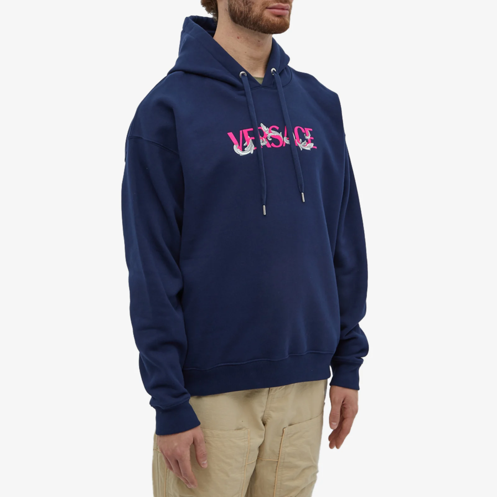 VERSACE FW22  Blue Logo Print Casual Pullover Hoodie. 1006498-1A04509-1U180 圖 5