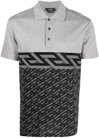 VERSACE FW22 Casual Polo Shirt Black Grey Short Sleeve Top 1006468-1A04466-5B050 VERSACE FW22 Casual Polo Shirt Black Grey Short Sleeve Top 1006468-1A04466-5B050
