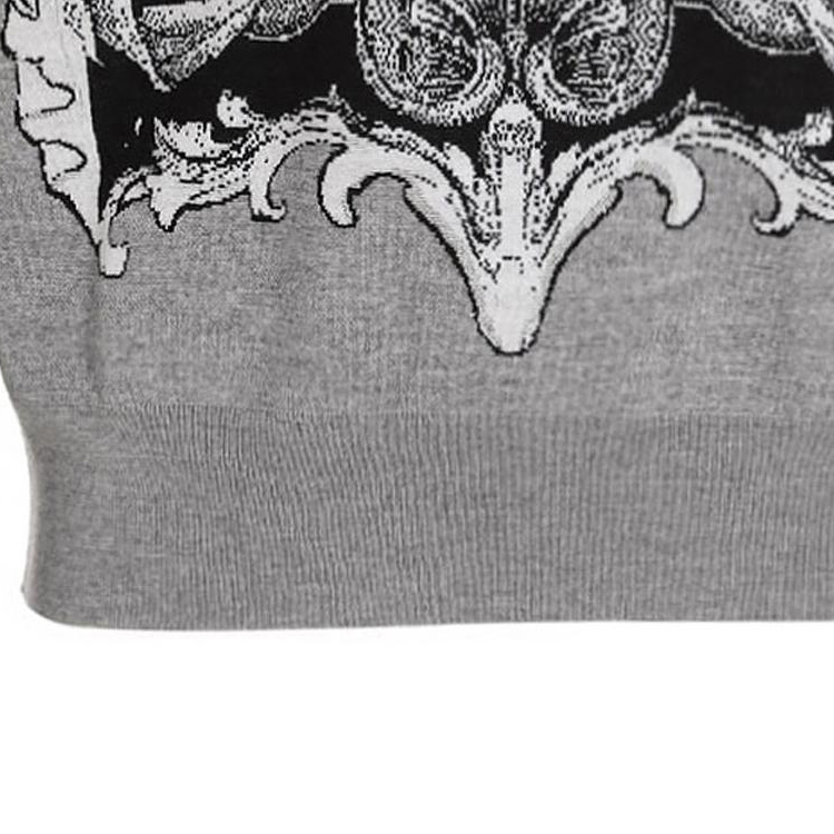 VERSACE FW22  Grey Crewneck Sweatshirt with Abstract Jacquard Design 1006101-1A04196-1E100 圖 8
