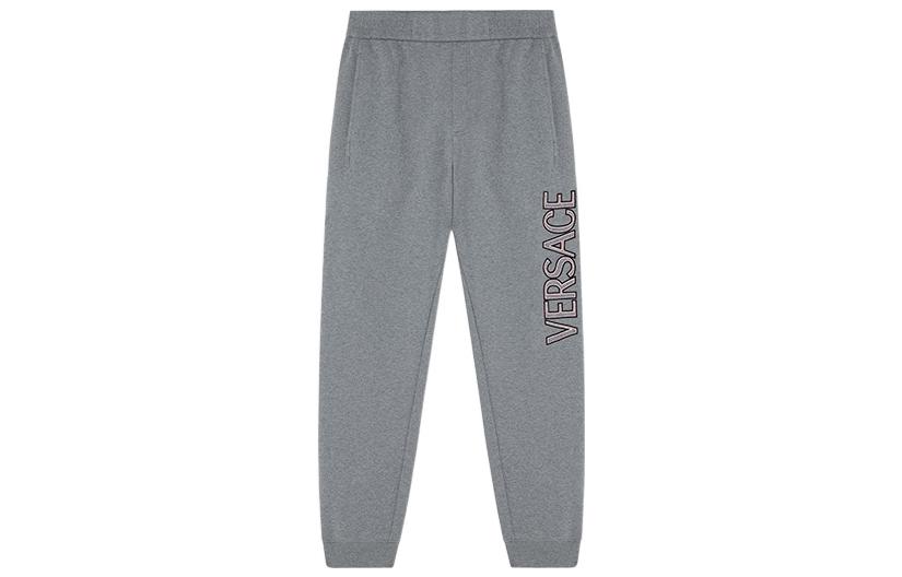 Order VERSACE FW22 Joggers Grises de Punto con Letra y Cintura Elástica. 1004011-1A02880-1E090
