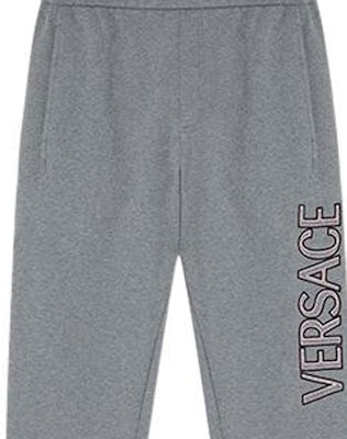 VERSACE FW22 Joggers Grises de Punto con Letra y Cintura Elástica. 1004011-1A02880-1E090 Details for VERSACE FW22 Joggers Grises de Punto con Letra y Cintura Elástica. 1004011-1A02880-1E090