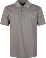 VERSACE FW22 Grey Logo Embroidered Collar Short Sleeve Polo Shirt 1006038-1A04132-1E090 VERSACE FW22 Grey Logo Embroidered Collar Short Sleeve Polo Shirt 1006038-1A04132-1E090