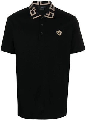 范思哲 FW22 印花短袖纽扣POLO衫 黑色 A87402-1A04866-1B000 Order 范思哲 FW22 印花短袖纽扣POLO衫 黑色 A87402-1A04866-1B000