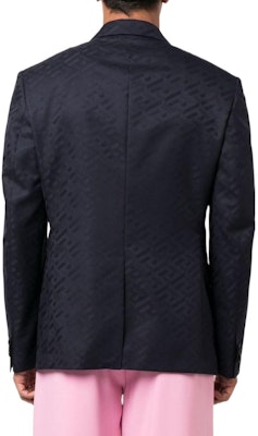 베르사체 FW22 싱글 브레스티드 솔리드 블루 블레이저. 1006009-1A04315-1U610 Shop 베르사체 FW22 싱글 브레스티드 솔리드 블루 블레이저. 1006009-1A04315-1U610