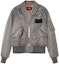 Buy VERSACE FW22 Solid Color Patch Bomber Jacket in Gray 1006698-1A04656-1E460