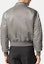 Shop VERSACE FW22 Solid Color Patch Bomber Jacket in Gray 1006698-1A04656-1E460