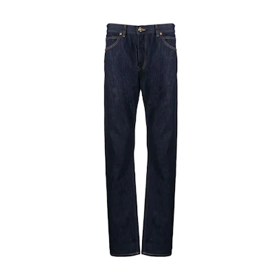 VERSACE FW22 Solid Slim Straight Blue Jeans 10063731-A04329-1D100