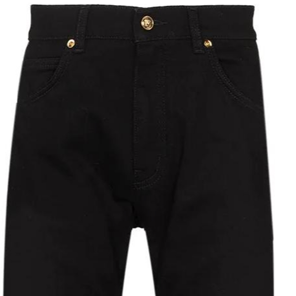 Sizing VERSACE FW22 Jeans Hitam Straight-Leg Medusa A86452-1A03069-1D040