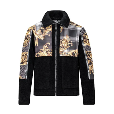 Versace FW22 Baroque Print Zip-Up Jacket Black 71GAS412-NS018-G80