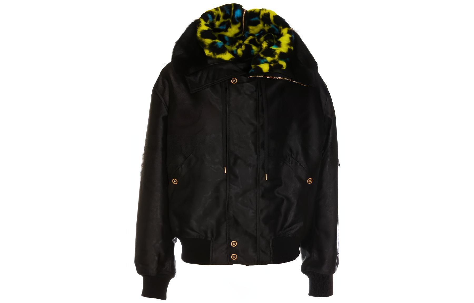 Versace FW22 Baroque Print Zip Jacket Black 1006730-1A04680-1B000